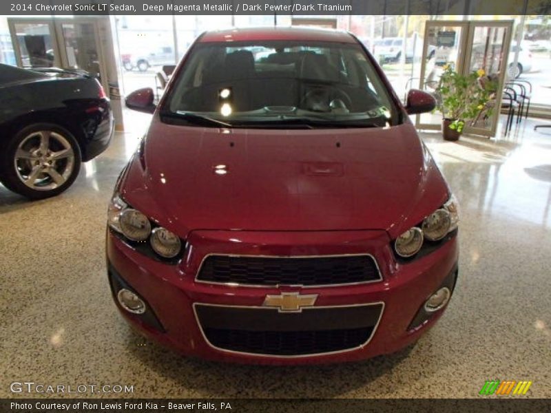 Deep Magenta Metallic / Dark Pewter/Dark Titanium 2014 Chevrolet Sonic LT Sedan