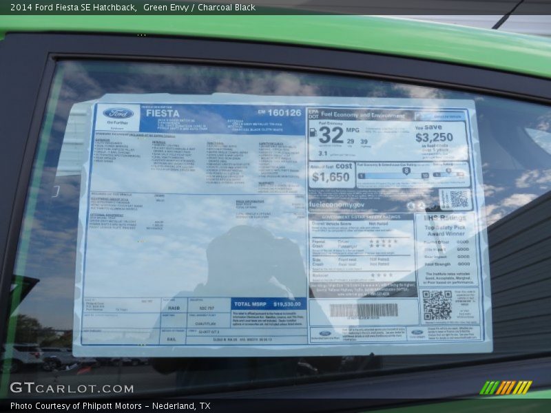  2014 Fiesta SE Hatchback Window Sticker