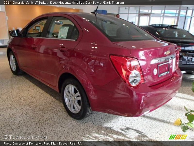 Deep Magenta Metallic / Dark Pewter/Dark Titanium 2014 Chevrolet Sonic LT Sedan