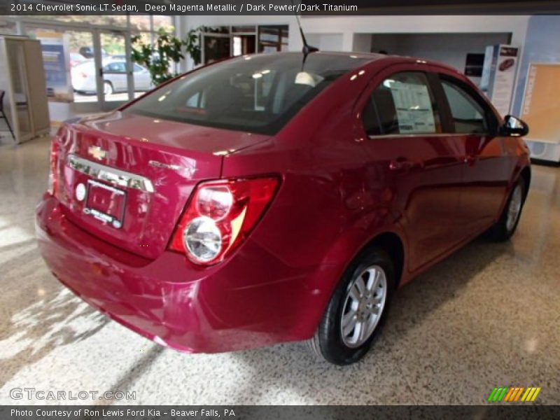 Deep Magenta Metallic / Dark Pewter/Dark Titanium 2014 Chevrolet Sonic LT Sedan