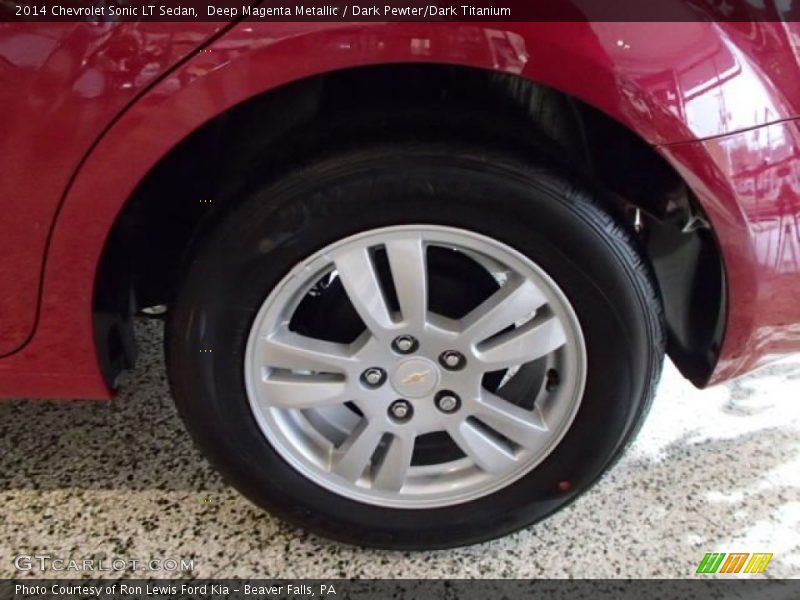 Deep Magenta Metallic / Dark Pewter/Dark Titanium 2014 Chevrolet Sonic LT Sedan