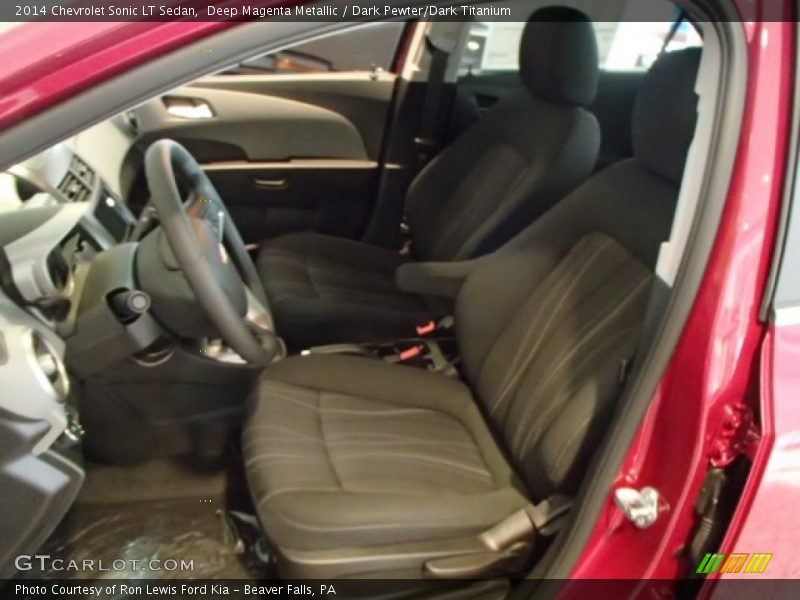 Deep Magenta Metallic / Dark Pewter/Dark Titanium 2014 Chevrolet Sonic LT Sedan