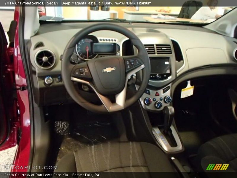 Deep Magenta Metallic / Dark Pewter/Dark Titanium 2014 Chevrolet Sonic LT Sedan
