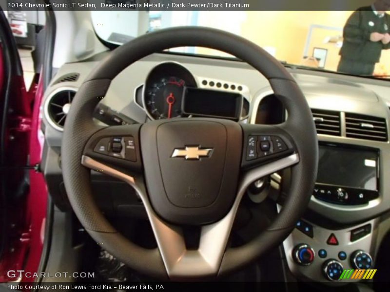 Deep Magenta Metallic / Dark Pewter/Dark Titanium 2014 Chevrolet Sonic LT Sedan