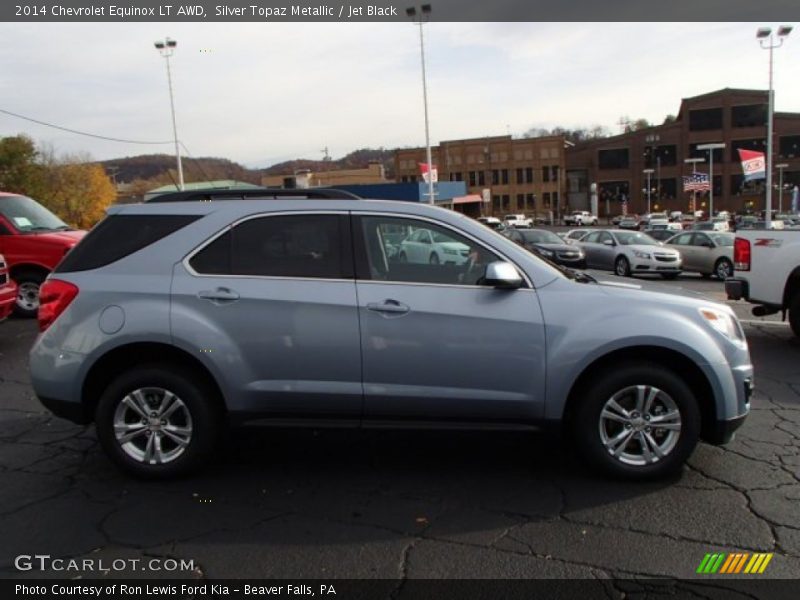 Silver Topaz Metallic / Jet Black 2014 Chevrolet Equinox LT AWD