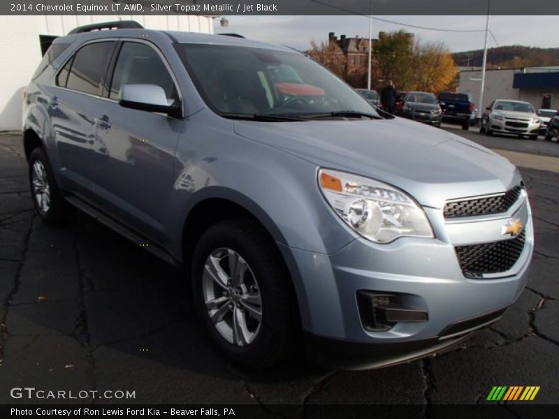 Silver Topaz Metallic / Jet Black 2014 Chevrolet Equinox LT AWD
