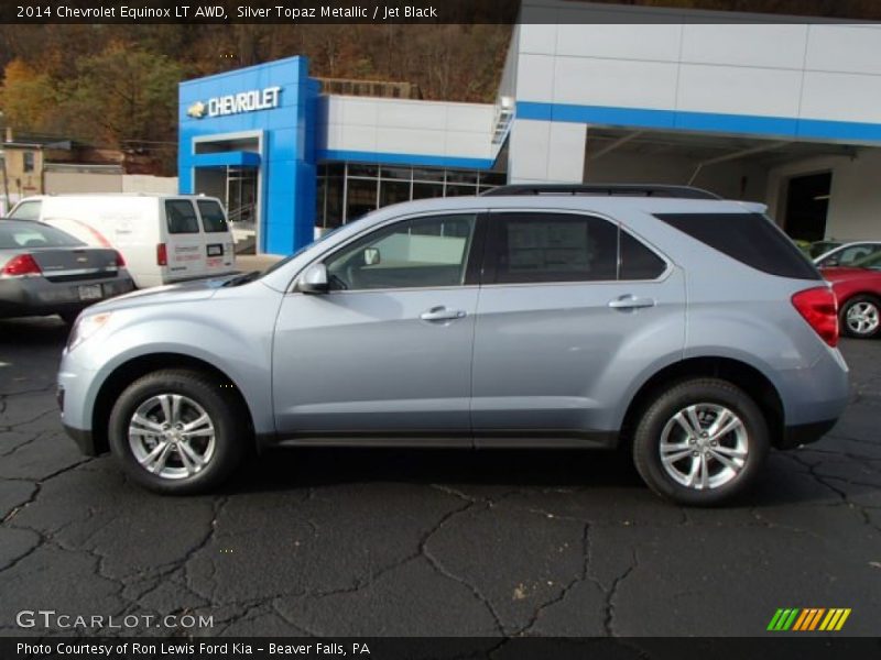Silver Topaz Metallic / Jet Black 2014 Chevrolet Equinox LT AWD