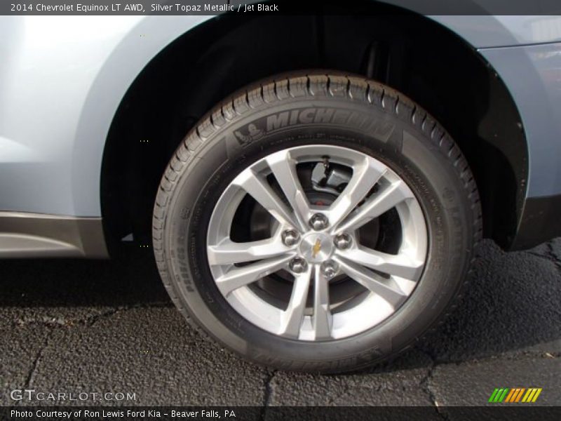 Silver Topaz Metallic / Jet Black 2014 Chevrolet Equinox LT AWD