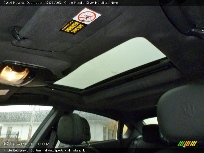 Grigio Metallo (Silver Metallic) / Nero 2014 Maserati Quattroporte S Q4 AWD