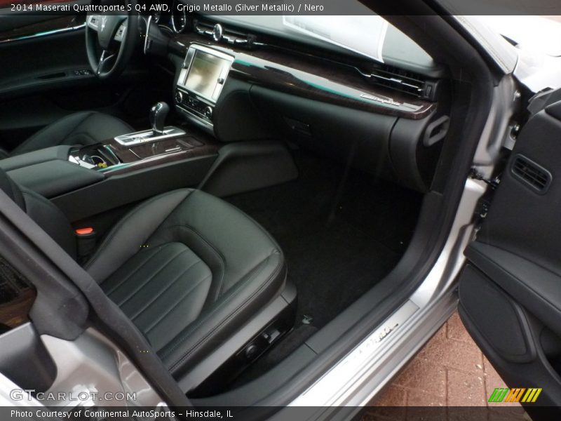 Grigio Metallo (Silver Metallic) / Nero 2014 Maserati Quattroporte S Q4 AWD