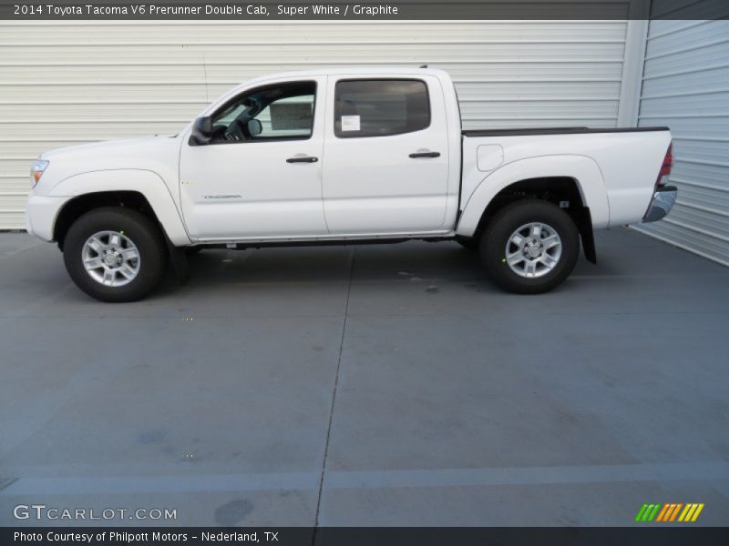 Super White / Graphite 2014 Toyota Tacoma V6 Prerunner Double Cab