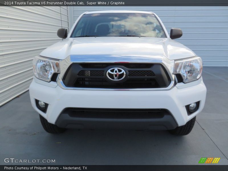 Super White / Graphite 2014 Toyota Tacoma V6 Prerunner Double Cab