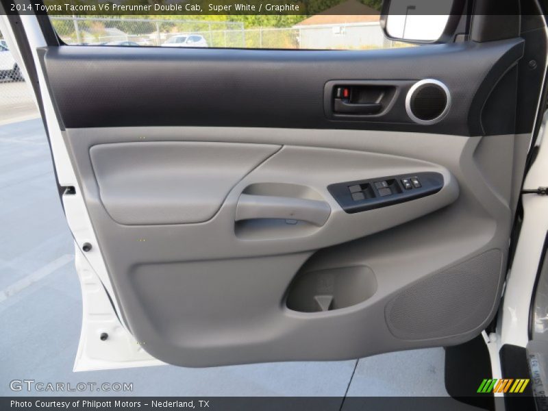 Super White / Graphite 2014 Toyota Tacoma V6 Prerunner Double Cab