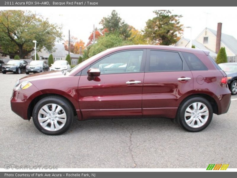 Basque Red Pearl / Taupe 2011 Acura RDX SH-AWD