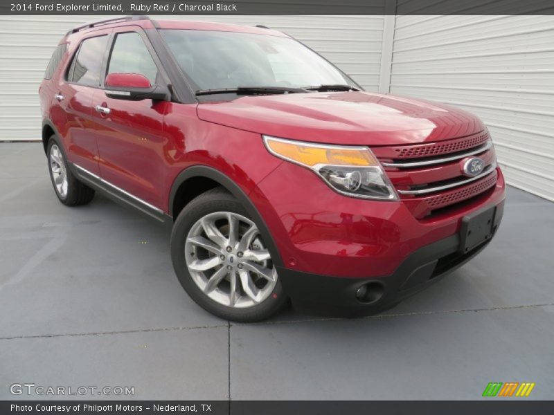 Ruby Red / Charcoal Black 2014 Ford Explorer Limited