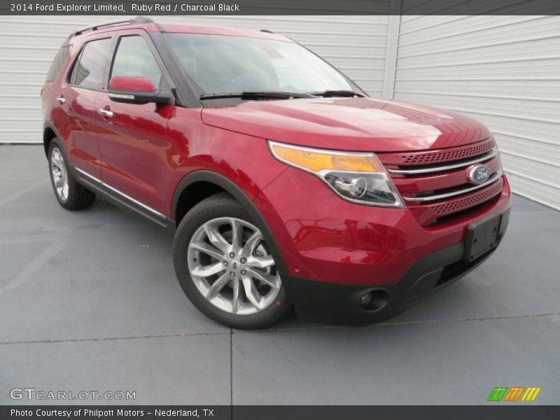 Ruby Red / Charcoal Black 2014 Ford Explorer Limited
