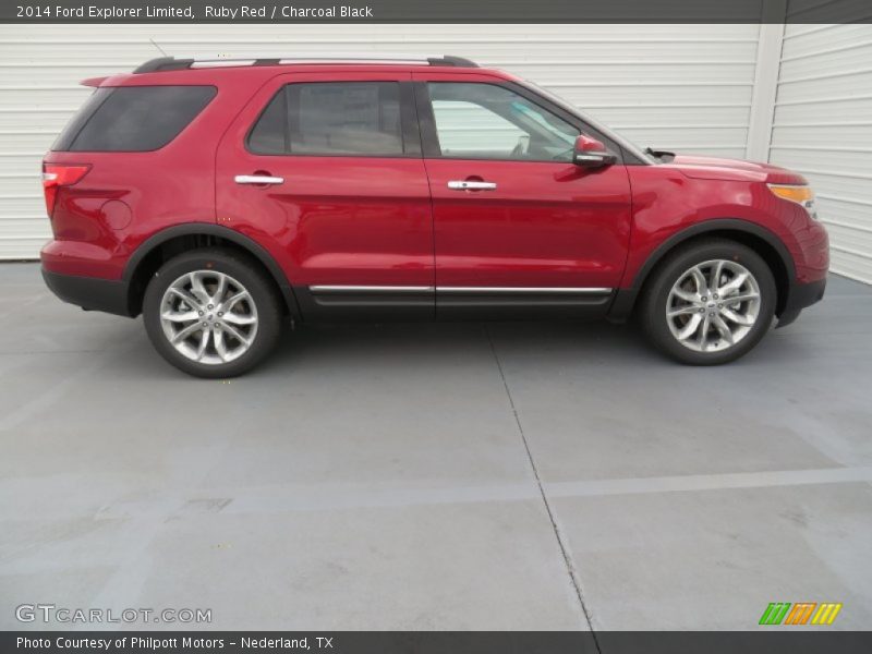 Ruby Red / Charcoal Black 2014 Ford Explorer Limited