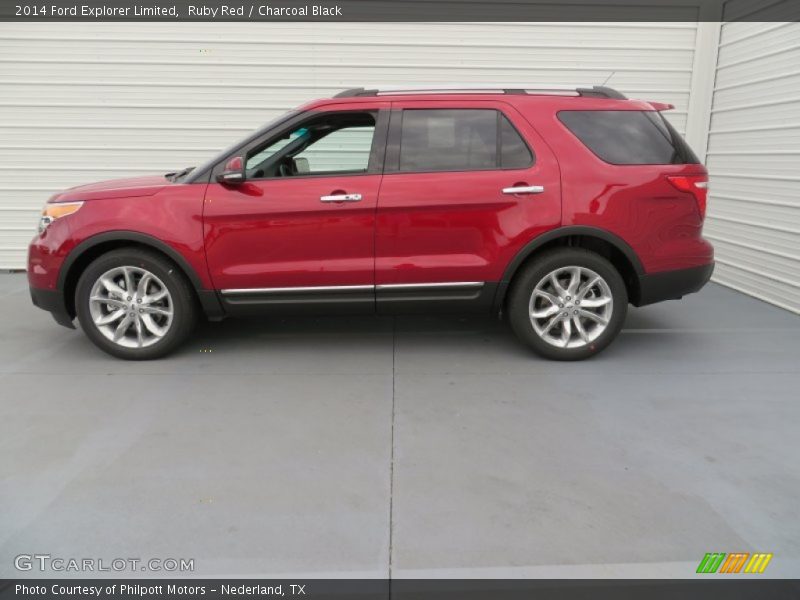 Ruby Red / Charcoal Black 2014 Ford Explorer Limited