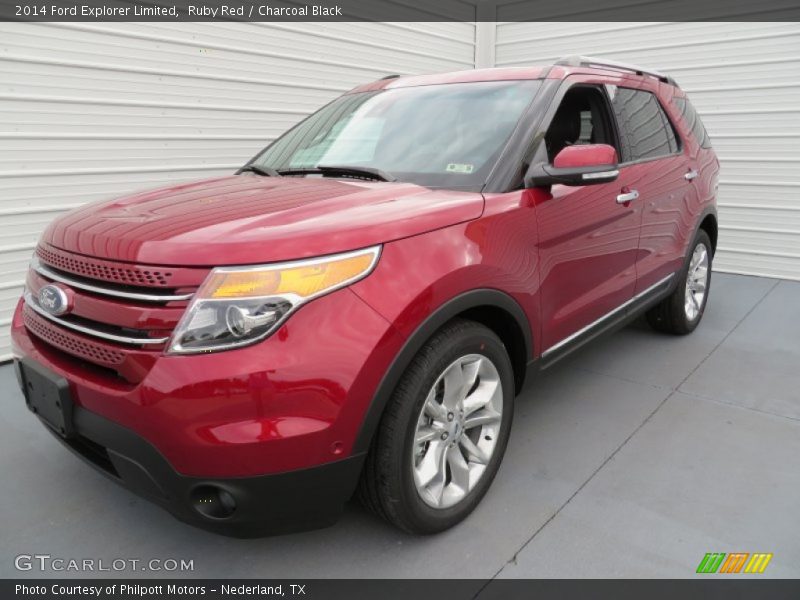 Ruby Red / Charcoal Black 2014 Ford Explorer Limited