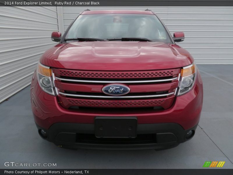 Ruby Red / Charcoal Black 2014 Ford Explorer Limited