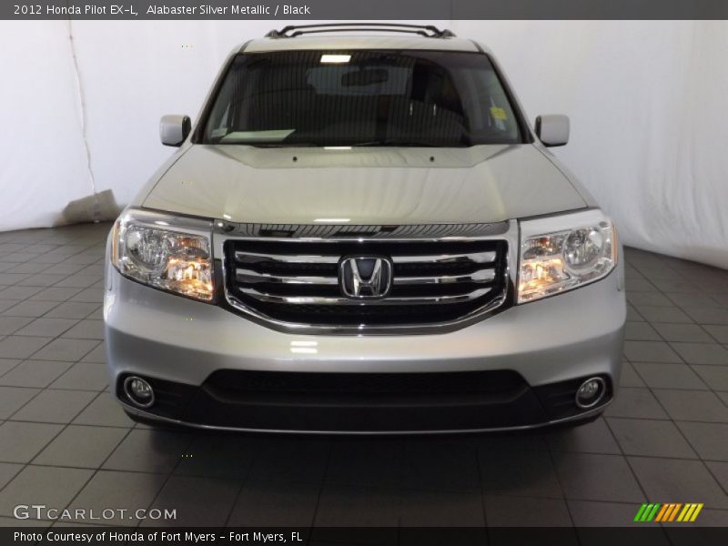 Alabaster Silver Metallic / Black 2012 Honda Pilot EX-L