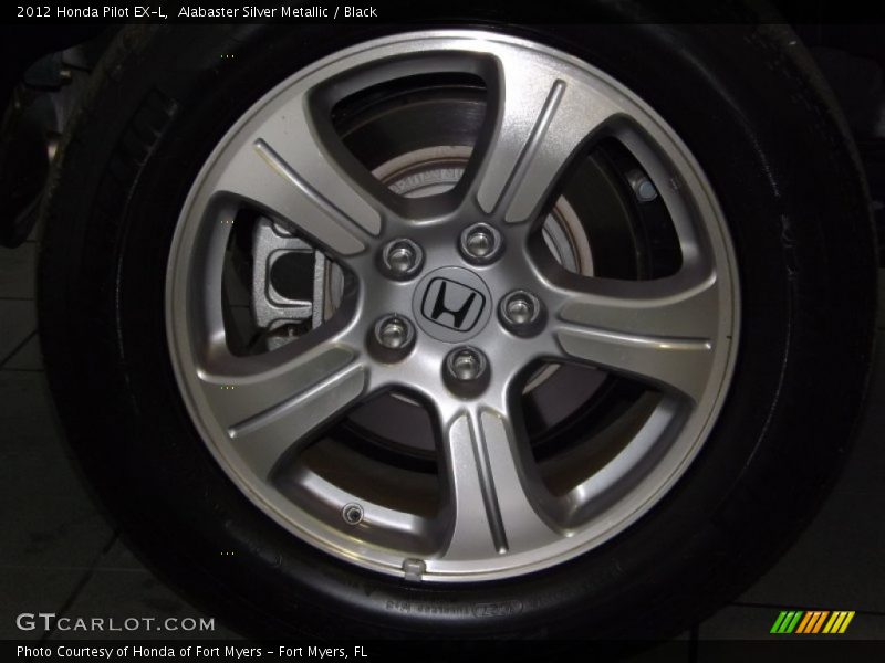 Alabaster Silver Metallic / Black 2012 Honda Pilot EX-L