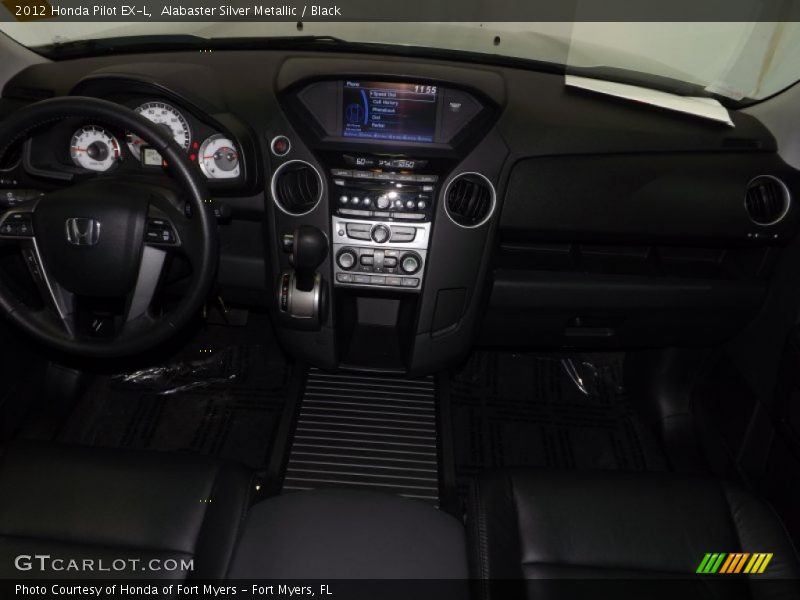 Alabaster Silver Metallic / Black 2012 Honda Pilot EX-L