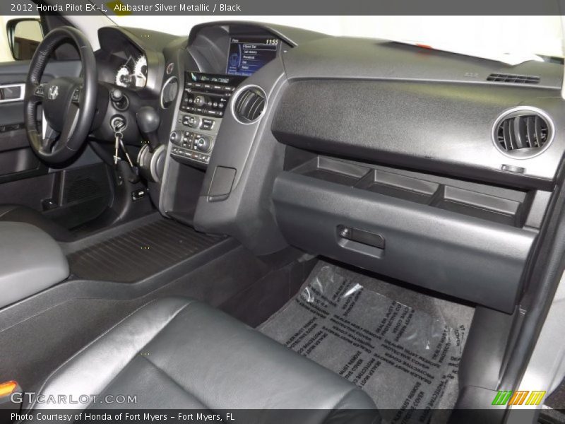 Alabaster Silver Metallic / Black 2012 Honda Pilot EX-L