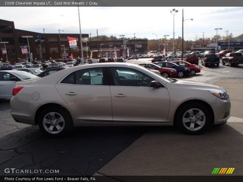 Gold Mist Metallic / Gray 2008 Chevrolet Impala LT