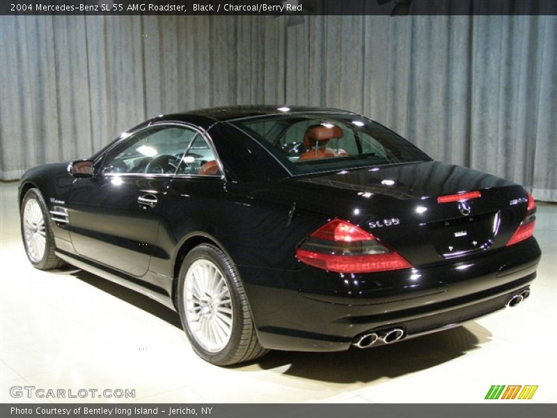 Black / Charcoal/Berry Red 2004 Mercedes-Benz SL 55 AMG Roadster