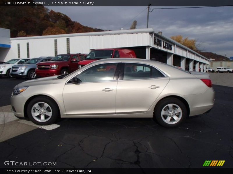 Gold Mist Metallic / Gray 2008 Chevrolet Impala LT
