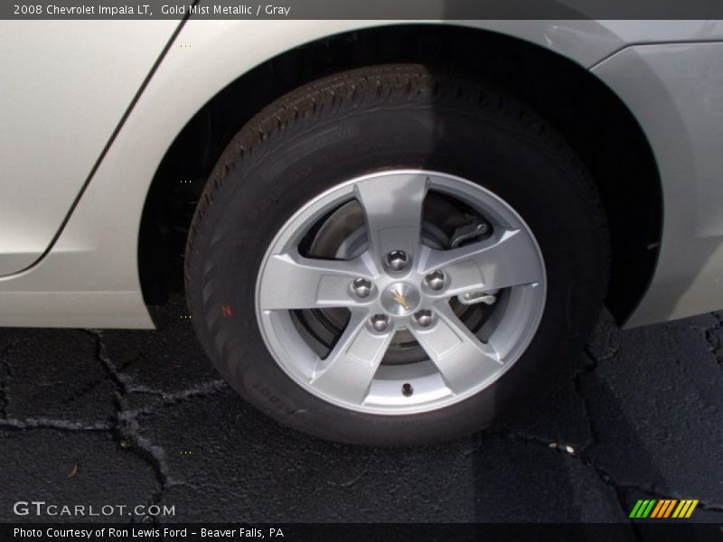 Gold Mist Metallic / Gray 2008 Chevrolet Impala LT