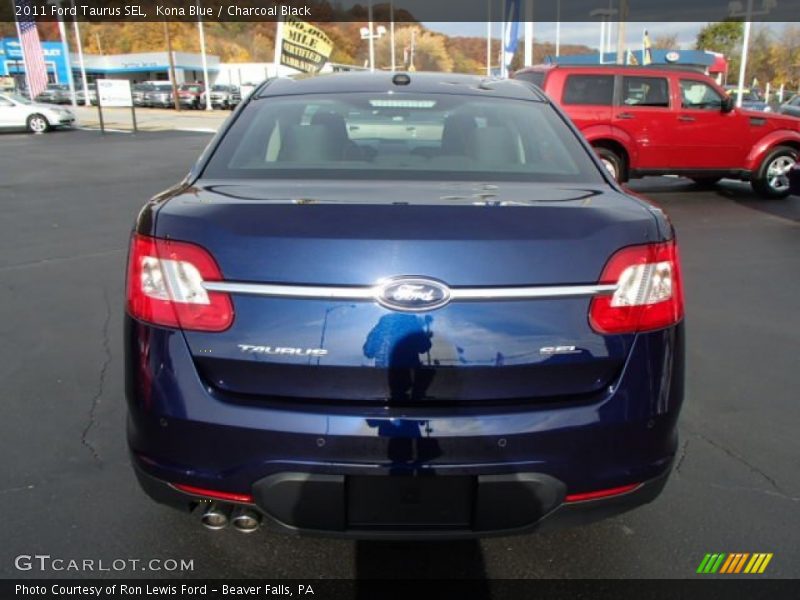Kona Blue / Charcoal Black 2011 Ford Taurus SEL