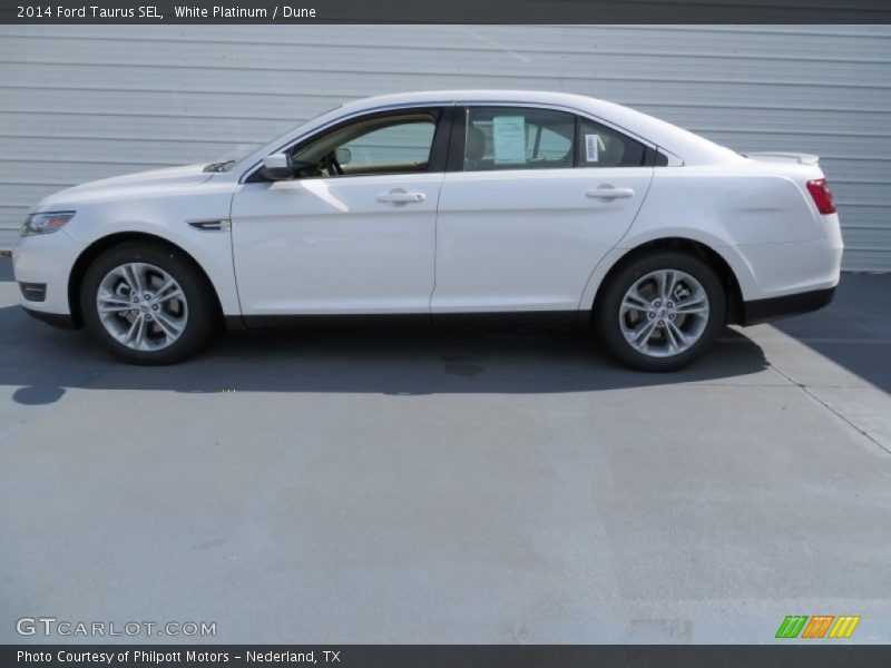 White Platinum / Dune 2014 Ford Taurus SEL