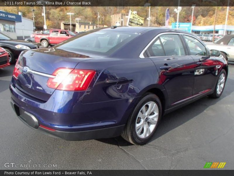 Kona Blue / Charcoal Black 2011 Ford Taurus SEL