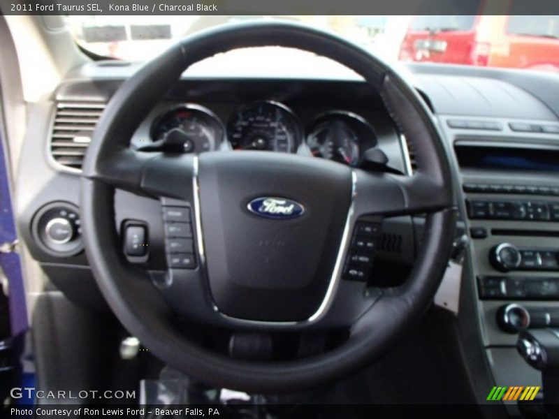 Kona Blue / Charcoal Black 2011 Ford Taurus SEL