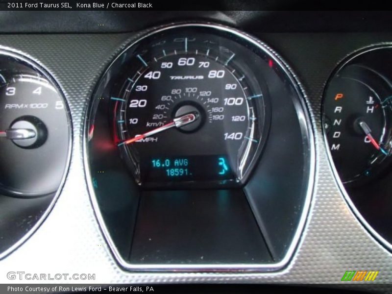 Kona Blue / Charcoal Black 2011 Ford Taurus SEL
