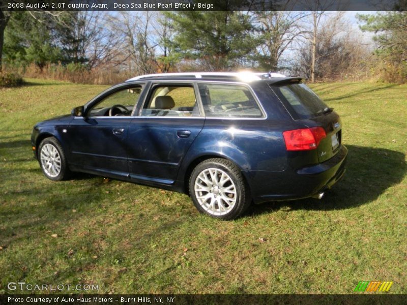 Deep Sea Blue Pearl Effect / Beige 2008 Audi A4 2.0T quattro Avant