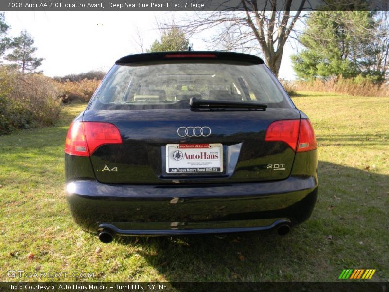 Deep Sea Blue Pearl Effect / Beige 2008 Audi A4 2.0T quattro Avant