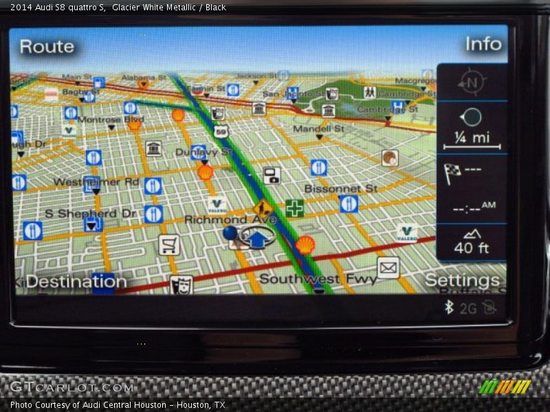 Navigation of 2014 S8 quattro S