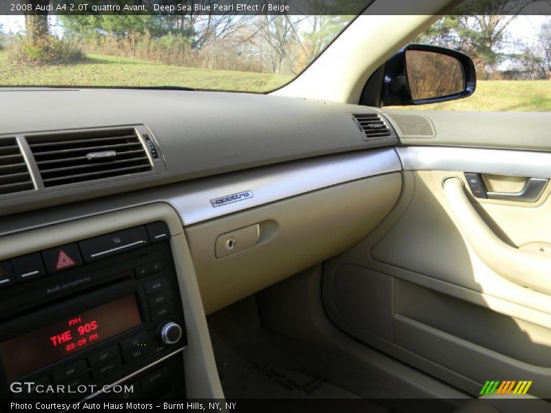 Deep Sea Blue Pearl Effect / Beige 2008 Audi A4 2.0T quattro Avant