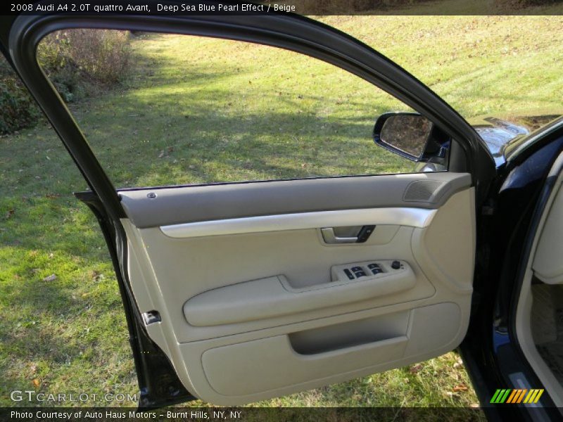 Deep Sea Blue Pearl Effect / Beige 2008 Audi A4 2.0T quattro Avant