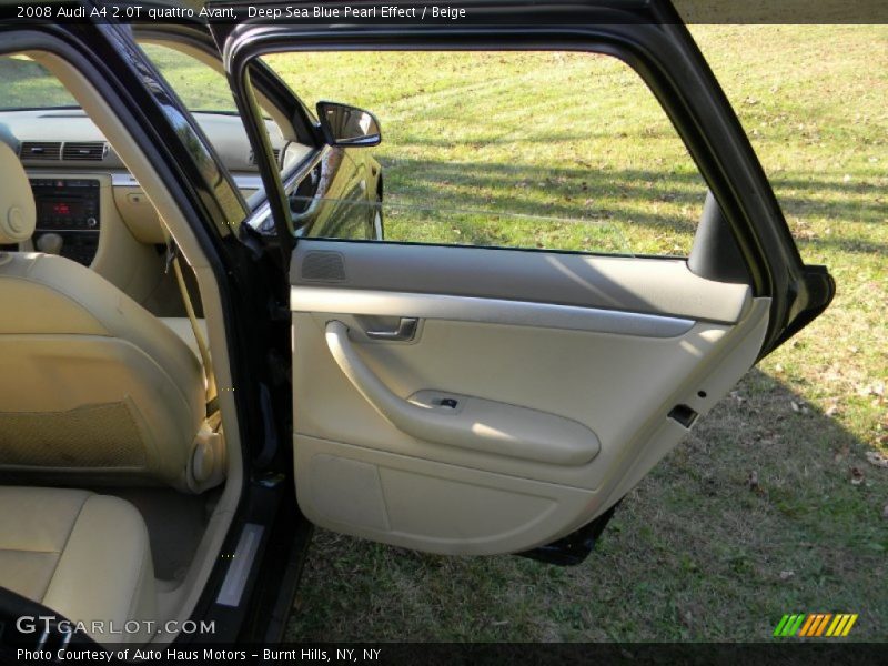 Deep Sea Blue Pearl Effect / Beige 2008 Audi A4 2.0T quattro Avant