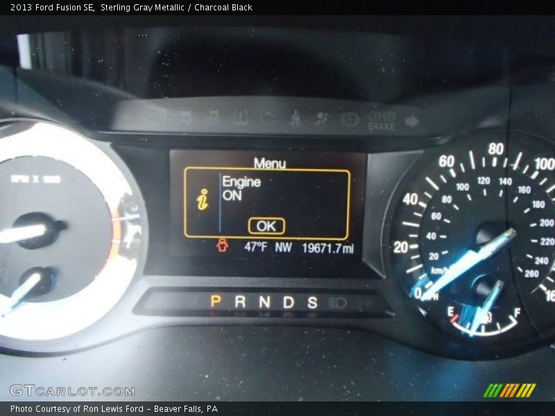 Sterling Gray Metallic / Charcoal Black 2013 Ford Fusion SE