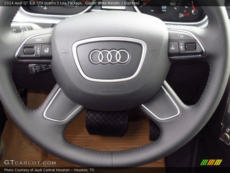 Glacier White Metallic / Espresso 2014 Audi Q7 3.0 TFSI quattro S Line Package