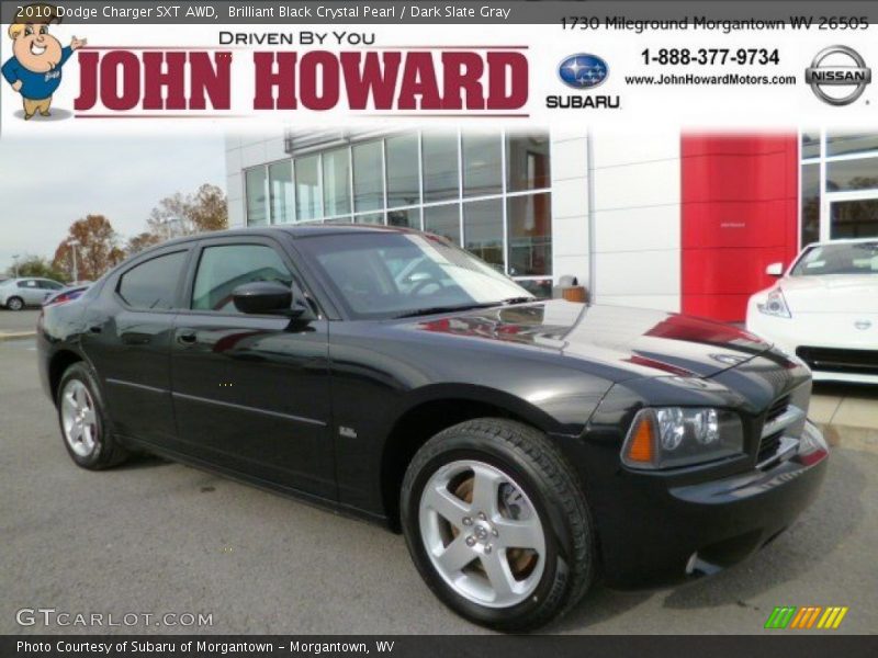 Brilliant Black Crystal Pearl / Dark Slate Gray 2010 Dodge Charger SXT AWD