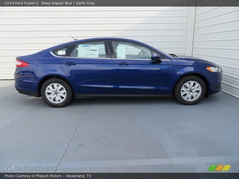 Deep Impact Blue / Earth Gray 2014 Ford Fusion S