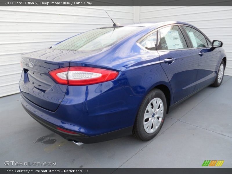 Deep Impact Blue / Earth Gray 2014 Ford Fusion S