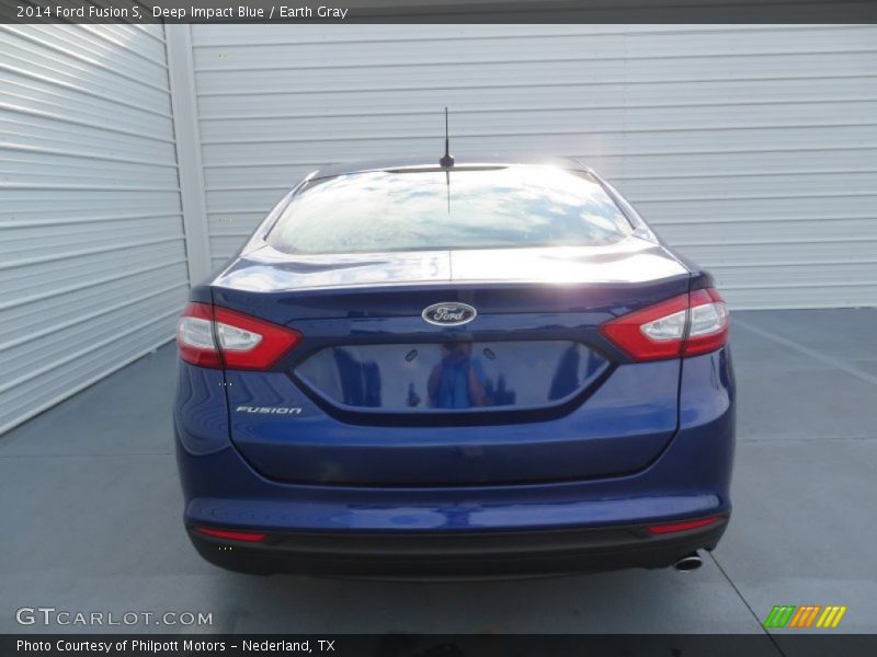 Deep Impact Blue / Earth Gray 2014 Ford Fusion S