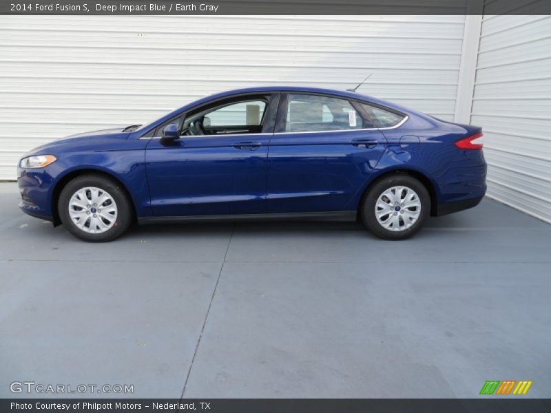 Deep Impact Blue / Earth Gray 2014 Ford Fusion S